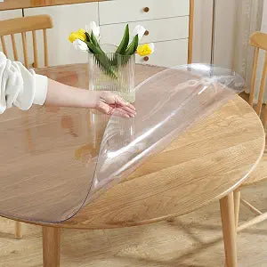 LovePads Round Clear Table Cover Protector 36", Waterproof Plastic Cover