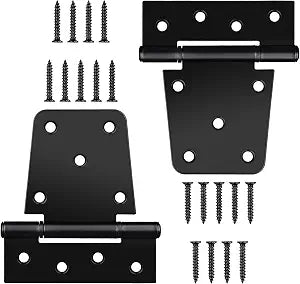 3.5 Inch Heavy Duty Gate Hinges, 2 Pack Black Iron Door Hinges