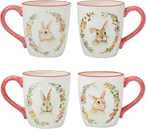 Certified International Easter Garden 20 oz. Mugs, Set of 4 Assorted Designs