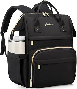 FOCDOD Women Laptop Backpack Work Bag - Fits 15.6 inch with Laptop Compartment Waterproof Professional Fashion Travel Purse for College Nurse Business Computer Backpack