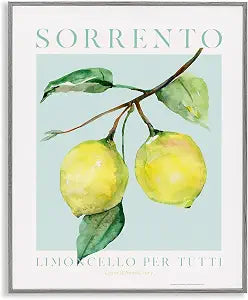 Sorrento Lemon Branch Kitchen Charm, 11 x 14 Inch Framed Gicle Print