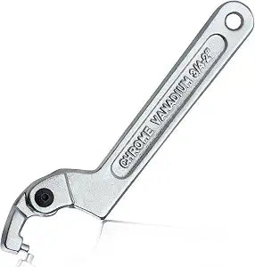 Adjustable C Spanner Hook Wrench, 3/4-2" (19-51mm)