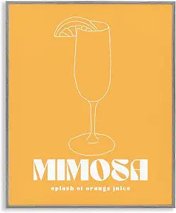 Vintage Mimosa Cocktail Kitchen, 16 x 20 Inch Framed Gicle Print