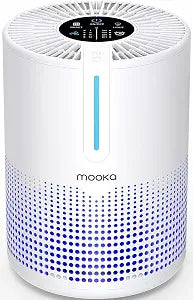 MOOKA Air Purifier for Bedroom Home Dorm 430 Ft, Compact HEPA Air Cleaner