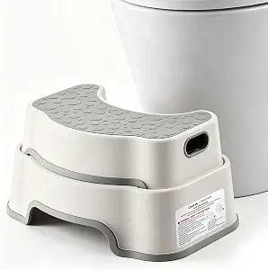 UNCLE WU 2-in-1 Adjustable Toilet Stool for Adults, Bathroom Foot Rest