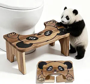 Acacia Wood Toilet Stool, 7-inch Foldable Squatting Stool
