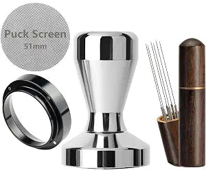 51mm Espresso Tamper Espresso Accessories Kit: Espresso Tamper Set, Coffee Tamper Espresso Tools Barista Tools | Espresso Kit Fits Espresso Coffee Machines of 51mm Portafilters