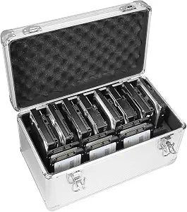 GLOTRENDS B86 14-slot Storage Box for 2.5/3.5 Inch Internal Hard Disk, Portable Design for Carrying and Transportation, IP65 Water Resistant, HDD Organizer and Protective Box
