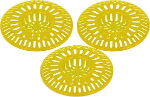 Shower Hair Catcher 3 inches - Pack of 3 - Bathroom Drain Screen Cover - Bathtub Basket - Bath Strainers - Strainer for Sink