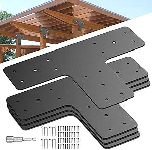 T Post Timber Brackets, 12x8 Heavy Duty for 4x4 6x6 Lumber