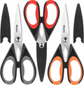 iBayam 3-Pack 8.7" Kitchen Scissors All Purpose Heavy Duty Shears w/Sheath