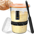 Sourdough Starter Jar, Thicken Glass Sourdough Jar Wide Mouth 27 Oz