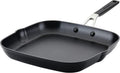KitchenAid 84808 Hard Anodized Nonstick Square Grill Pan/Griddle with Pour Spouts, 11.25 Inch - Onyx Black