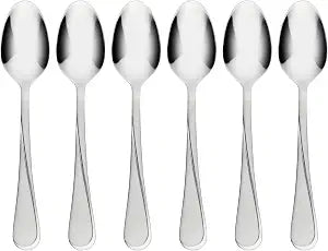 Cambridge Gravity Sand Teaspoons Silverware Set for 6, Flatware