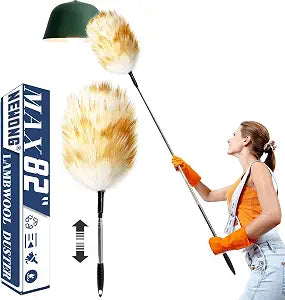 Extendable Lambswool Duster, Up to 82 in, Aluminum Handle