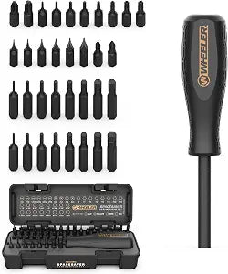 Wheeler Space Saver Screwdriver Set with Magnetic Screwdriver Handle, Bit Assortment and Storage Case for Maintenance