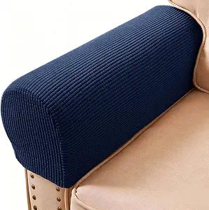 Sofa Couch Arm Chair Covers, Armrest Armchair Covers Stretch Recliner Slipcovers, Set of 2 (Navy)