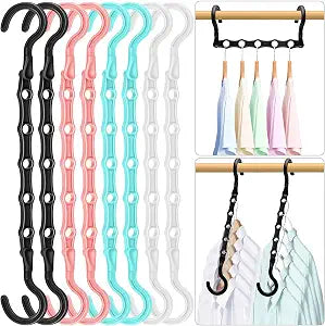 Closet Organizers and Storage, Magic Space Saving Hanger for 40 Heavy Clothes, Smart 360 Swivel Hook Cascading Hangers, Closet Organization Clothes Hangers, College Dorm Room Essentials for Girls
