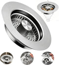 3 in 1 Kitchen Sink Stopper, Pop Up Kitchen Sink Drain Strainer