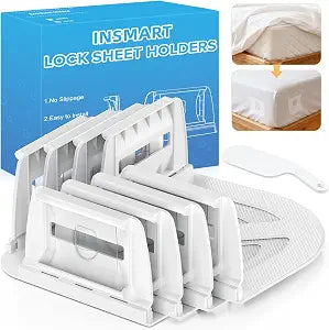 INSMART Sheet Holders-Bed Sheet Holder for Corners&Sides, 4 Pcs