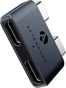 Dual USB-C Extender for MacBook with Case, Pass-Through Adapter