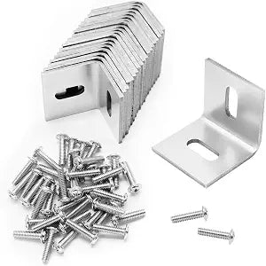Biaungdo 20 Pcs Heavy Duty Table Top Fasteners, Silver Z Clips