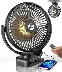 40000mAh Clip on Fan for Golf Cart, Up to 127Hrs Portable Rechargeable Fans