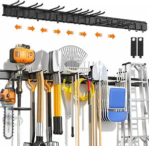 Housolution Garage Wall Organizer 64 Inch - 18Pack Carries 570 lbs