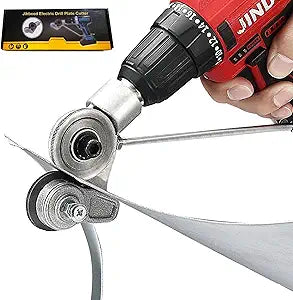 Metal Nibbler Drill Attachment - Electric Drill Shears Attachment Cutter Nibbler, Sheet Metal Cutter Tool Adapter, Specifically Designed for Cutting Flat Metal Sheets of 21 Gauge and Below