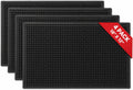 Rubber Bar Mats 4 Pack, 18"x12", Non-Slip for Bars & Coffee Stations