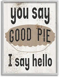 'Good Pie Funny Word Kitchen Dining Room Paint'| Framed Giclee Art