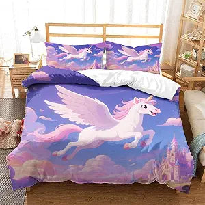3PCS Bedding Twin Full Queen King Size Quilt Cover for Kids
