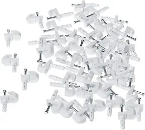 ClosetMaid 1770 Wire Shelving Back Wall Clips for Drywall Installation, 48 Pack, White