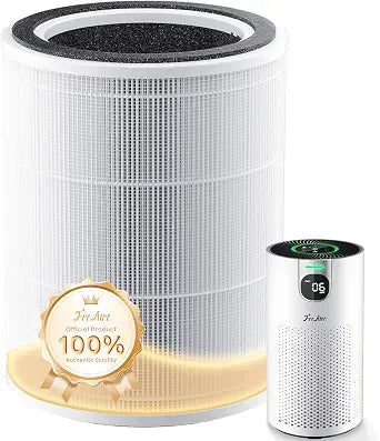 FreAire Air Purifier Replacement Filter for VisionAir HAP606 Air Purifier, 3-Stage Design with Activated Carbon, 1 Pack, White
