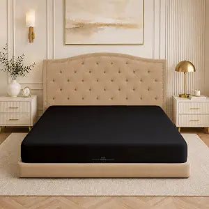 1 PC Fitted Sheet Only Family King 120" W �� 80" L Size, 100% Egyptian Cotton - 600 Thread-Count Fits Upto 18" Deep Pocket Soft & Smooth, Wrinkle-Free, Luxury Oversized Bedding, Black