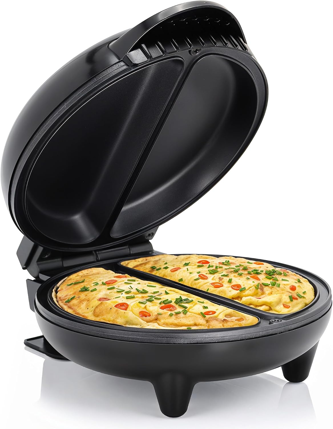 Elite Gourmet EOM205 Non-Stick Omelet & Frittata Maker, 6.5-Inch, Black