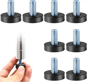 8 Pack Adjustable Furniture Levelers, 3/8"-16 UNC Threaded Leveling Feet for Tables, Chairs, Cabinets, Shelving, Sofa  Heavy Duty Floor Protectors