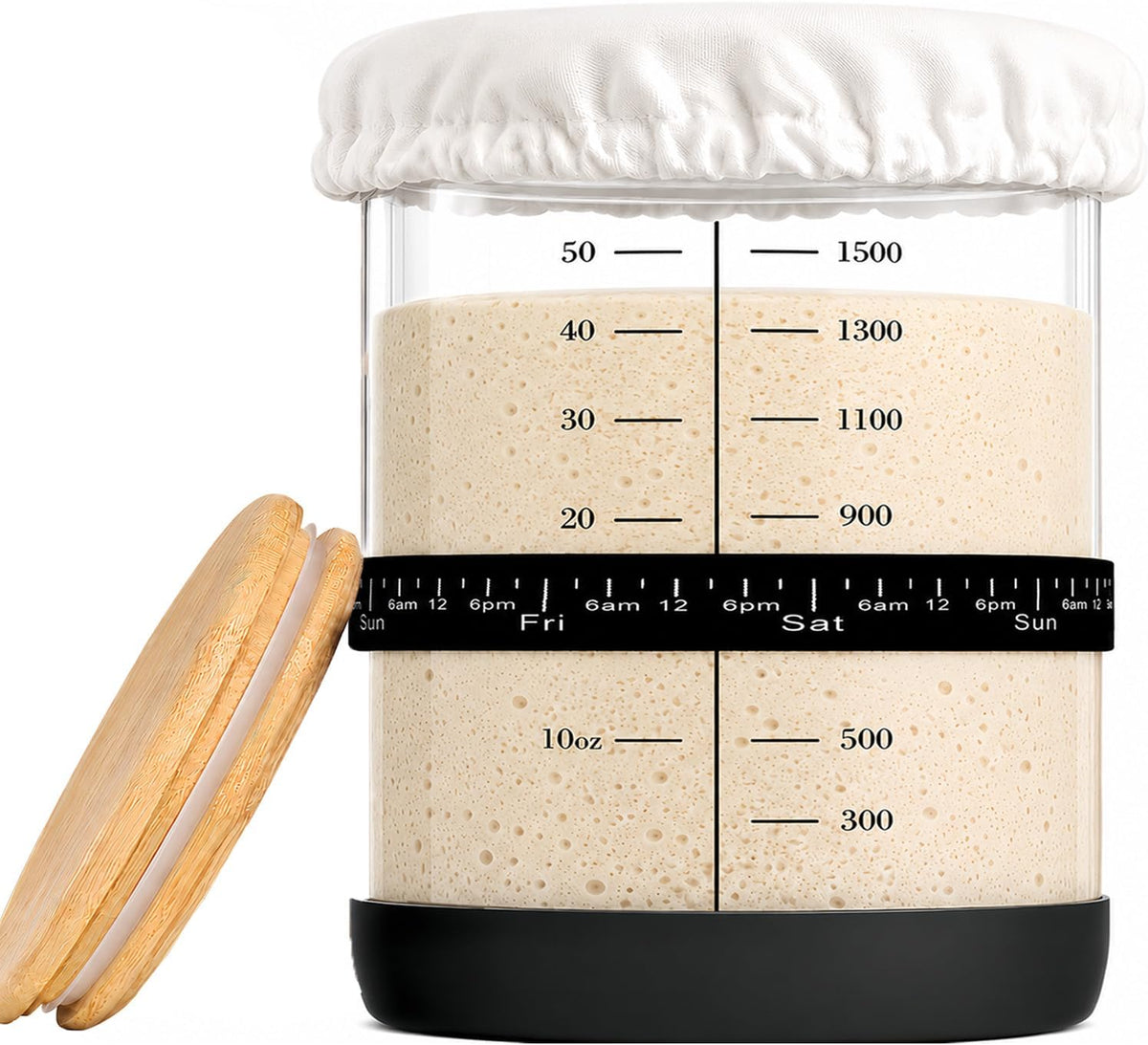 50oz Sourdough Starter Kit, Large Capacity Wide Mouth Sourdough Starter Jar