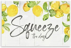 Rustic Citrus Kitchen Quote, 10 x 15 Inch Mounted Print on Wall Plaque