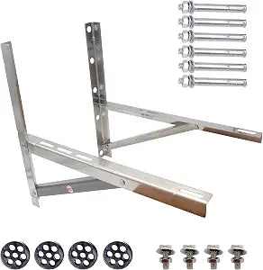 TAUROX Mini Split Wall Mounting Bracket for 9000-24000 BTU CondenserMini Split Stand Stainless Steel Support for Air Conditioner or Heat Pump Systems.