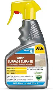 FILA Surface Care Solutions, WOODCARE PRO, Wood Cleaner for All Wood Floors and Surfaces, Suitable as Wood Floor Cleaner Spray, Wood Furniture Cleaner, Dries Fast, Does not Damage Wood Kitchen, 24oz
