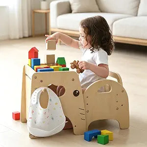 Lehoo Castle Montessori Weaning Table and Chair Set for Toddler Age 1-3