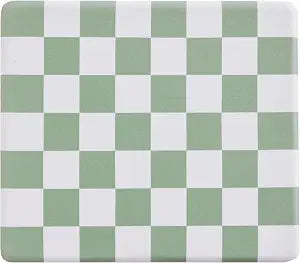 Ohocut Checkered Mouse Pad, Silicone Computer Mouse Mat Aesthetic Square Small Anti-Slip Mouse Pad for Desk Accessories, Office, Home, School, Game, Desktop and Laptop (Sage)