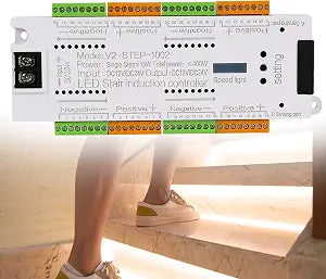 Motion Sensor LED Stair Light Controller Stairway Lighting Controller 32 Channel Light Automatic Staircase Ladder Step Light Controller for Stairway Light