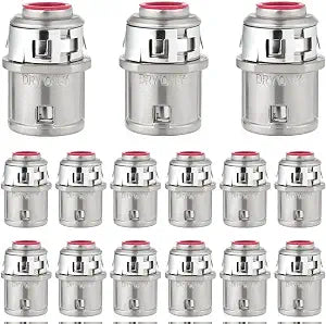 3/8" MC Connectors, 15 Pack Snap-In Conduit Cable Connector