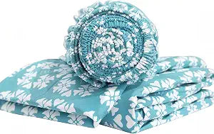 Ramesses Bedding Sheet Set Full-Polyester Printed Microfiber Plush Flannel Bedding-Stain Resistant-Soft and Durable-4-Piece Bedding(Blue,Full)