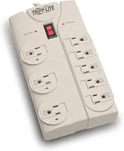 Eaton Tripp Lite TLP808 White Flat Plug Surge Protector 8 Outlets
