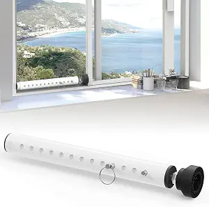 WooFogShortSecurity Bars for Sliding/Vertical Window, Adjustable Window Jammer Bars Security Inside,SmallWindow Guards for Home Security, 11" to 18" Anti Theft Window Safety Lock Bar -White 1 Pcs