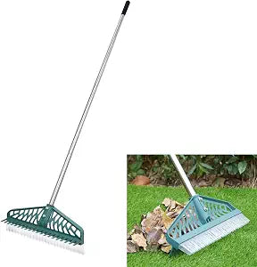 YEELOR Artificial Grass Rake Innovative Double Sided Turf Rake, 60-Inch Adjustable Handle for Cleaning and Fluffing Artificial Turf, Lawns, Carpets, Patios - Removes Leaves, Pet Hair & Debris