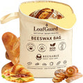 Beeswax Bread Bags, Bread Bags for Homemade Bread, Bees Wax Bread Bag, Reusable 17x13-Inch Linen Bread Bag with Wide Zipper, Airtight & Freezer-Friendly Food Storage